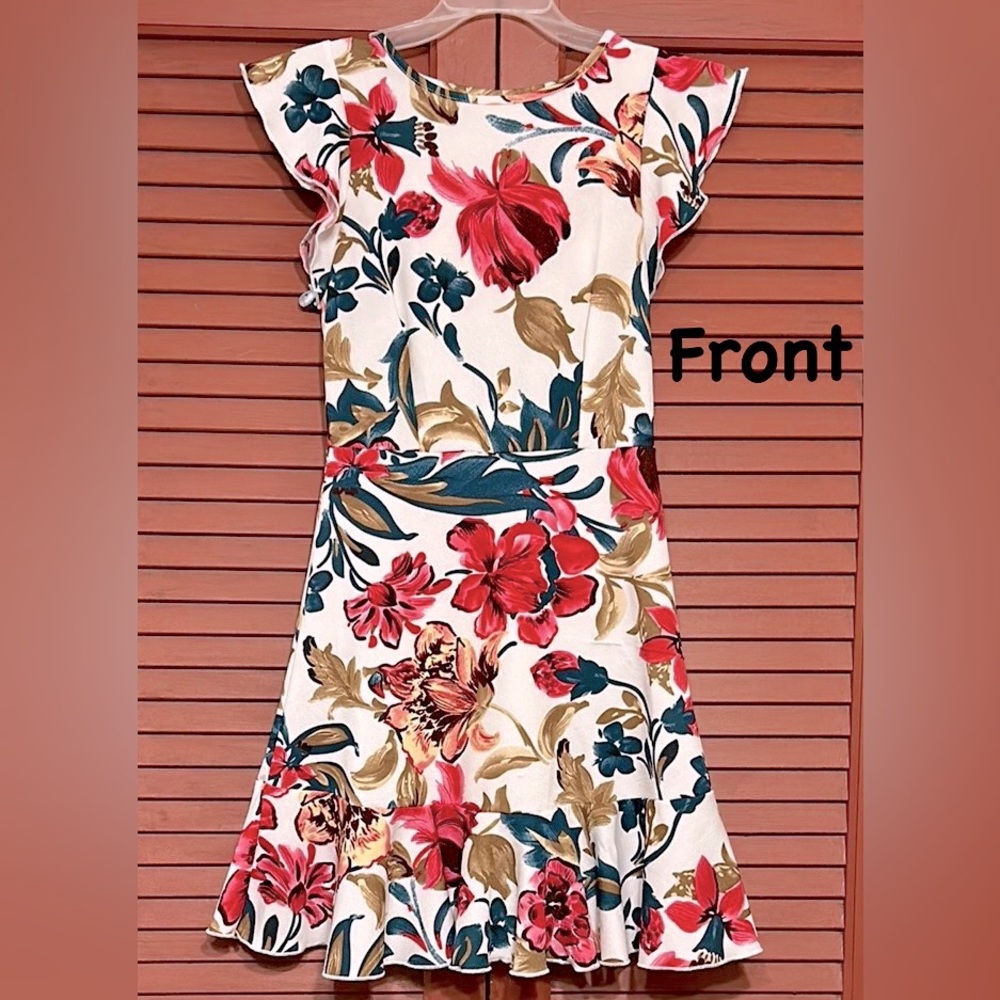 Ruffle Hem Floral Mini Dress